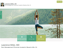 Tablet Screenshot of drlawrencemillerpainmd.com